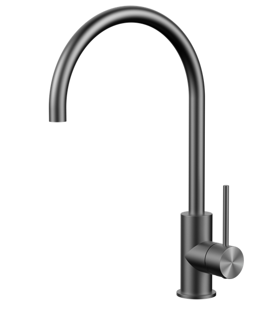 Fabrik Gro&szlig;handel geb&uuml;rstetes Gun Metal SS304 Edelstahlmischer K&uuml;chensp&uuml;le Wasser Schwanenhals Deckmontierte Wasserh&auml;hne