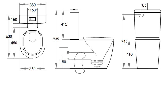 Wc de f&aacute;brica, art&iacute;culos sanitarios, inodoro con trampa P, inodoro, inodoro Tornado de cer&aacute;mica de dos piezas para ba&ntilde;o