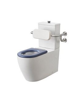 Sanit&auml;rkeramik Behindertentoilette f&uuml;r behindertengerechtes Badezimmer Zweiteilige moderne Keramik-Toilette MWD Keramik-Badezimmerm&ouml;bel rund wei&szlig;