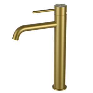 Grifo alto 304SS del oro cepillado PVD del grifo redondo del nuevo dise&ntilde;o para el cuarto de ba&ntilde;o