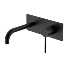 Neuer Typ Wandmontierter schwarzer Einhand-Badezimmer-Wasserhahn aus Edelstahl